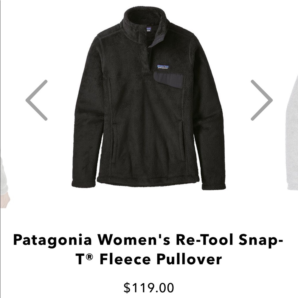Black Patagonia Re-tool Snap T Pullover